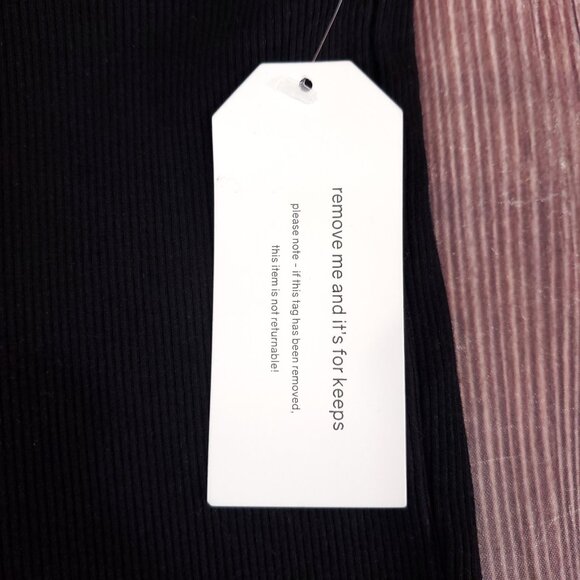 NWT Donni Womens Size Medium The Rib Kick Flare Bell Bottom Pants Black - Picture 10 of 14